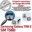 TAB E SM T560 USB Samsung Galaxy souder TAB-E charge ORIGINAL de Dock Dorés Qualité SM-T560 Fiche SLOT Connector Chargeur MicroUSB Pins Prise à