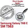 TAB E SM T563 USB Samsung Galaxy TAB-E Fiche SLOT Dock Prise MicroUSB ORIGINAL Dorés à Chargeur Pins SM-T563 Qualité Connector charge souder de