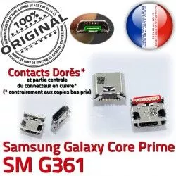 charge Galaxy souder Prise Prime Dorés Connector à Charge SM Core Micro Pins G361 Chargeur Samsung ORIGINAL de Qualité Connecteur USB SM-G361