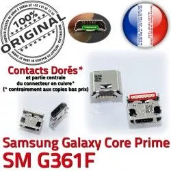 Connecteur souder Connector Core Prime à Chargeur de Micro ORIGINAL Qualité Prise G361F Dorés Charg USB charge Pins Galaxy SM-G361F Samsung SM