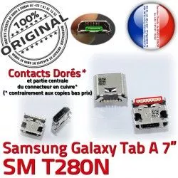 TAB-A MicroUSB Qualité SM-T280N SLOT de USB Chargeur charge Pins Fiche Prise Samsung Tab-A à souder Dorés ORIGINAL Dock Galaxy Connector