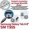 Samsung Galaxy Tab-A SM-T355 USB à Prise charge SLOT Fiche de MicroUSB ORIGINAL Connector Dock Qualité Chargeur Pins souder Dorés TAB-A