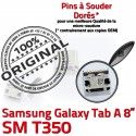 Samsung Galaxy Tab-A SM-T350 USB ORIGINAL Chargeur TAB-A SLOT Dock Connector charge souder Qualité à Dorés Pins de Prise MicroUSB Fiche