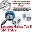 Samsung Galaxy TAB E SM-T567 USB Dorés Pins 9 T567 Dock de charge Prise inch Connector SM Micro ORIGINAL souder Connecteur à Chargeur