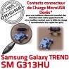 TREND S DUOS SM G313HU Micro USB MicroUSB Galaxy SM-G313HU de Qualité à Chargeur Connector ORIGINAL Samsung souder Prise Pins Fiche Dock charge Dorés