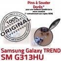 TREND DUOS SM-G313HU USB Charge Samsung Micro Galaxy souder de charge Connecteur SM Pins ORIGINAL Dorés Connector Prise Qualité Chargeur G313HU à