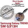 TREND S DUOS SM-G313H USB Charge souder SM Galaxy Chargeur Connector charge Samsung Micro Qualité de Prise Connecteur Pins ORIGINAL à Dorés G313H