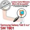 SM-T801 Micro USB TAB-S Charge Galaxy Lecteur Dorés de SM S Samsung TAB Connecteur Chargeur ORIGINAL Qualité Nappe T801 Réparation SD Contacts