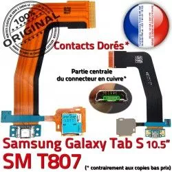 OFFICIELLE TAB-S Chargeur SM Ch Qualité de SM-T807 Réparation Nappe TAB ORIGINAL Dorés USB Charge Micro Galaxy Connecteur Contacts S Samsung T807