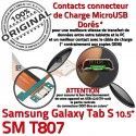 SM-T807 Micro USB TAB-S Charge TAB Contacts ORIGINAL SD Connecteur Samsung Qualité Galaxy de Nappe S T807 Réparation Lecteur Dorés Chargeur SM