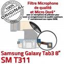 Samsung Galaxy SM-T311 TAB3 Ch Qualité SM Réparation Dorés Nappe T311 Connecteur MicroUSB Contacts 3 TAB de Charge ORIGINAL OFFICIELLE Chargeur