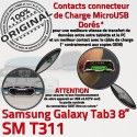 SM-T311 USB TAB3 Prise Charge Microphone TAB MicroUSB Port Qualité Connecteur 3 Samsung SM Réparation ORIGINAL de Chargeur T311 Fiche Nappe Galaxy