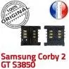 Samsung Corby 2 GT s3850 S Card ORIGINAL Contacts SIM souder OR Dorés SLOT Connecteur Reader Prise à Connector Pins Carte Lecteur