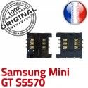 Samsung Galaxy Mini GT s5570 S Card à Connector ORIGINAL Pins Contacts Carte Reader Lecteur SIM OR souder Dorés SLOT Connecteur