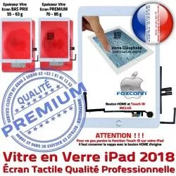 Ecran 9.7 Réparation Caméra HOME Fixation Tablette Nappe Bouton Vitre inch Verre Tactile Monté Blanc 2018 Adhésif Oléophobe Qualité 6 iPad