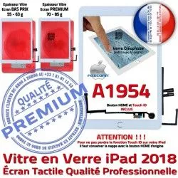 Verre Réparation Vitre A1954 Nappe Fixation Tablette Adhésif Oléophobe Blanc Ecran IC HOME 6 Monté Tactile iPad - Qualité Caméra