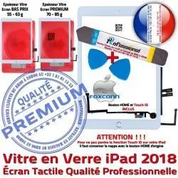 2018 Qualité Oléophobe Bouton Adhésif Verre B Vitre iPad Outils iLAME PREMIUM inch Réparation Nappe KIT 9.7 Tactile Precollé PACK HOME Blanche