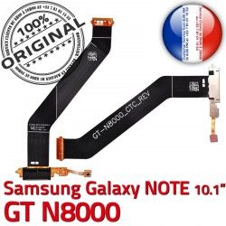 USB N8000 Galaxy Réparation Charge GT Micro Qualité Samsung Connecteur ORIGINAL Dorés de GT-N8000 Contacts NOTE Nappe MicroUSB OFFICIELLE Chargeur
