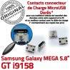 Samsung Galaxy i9158 USB Chargeur souder à Dorés Pins Connector Mega Prise Connecteur charge de ORIGINAL Micro Duos Qualité GT