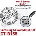 Samsung Galaxy i9158 USB ORIGINAL Chargeur Mega Connector charge Qualité Pins Duos GT Dorés Micro à souder Connecteur de Prise