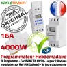 Commutateur Ouverture 16A DIN Programmation Digital électrique Automatique Portail Tableau 4kW Rail Journalière 4000W Minuterie Electronique