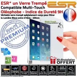 Bleue Trempé Anti-Chocs Anti-Rayures Multi-Touch Oléophobe Verre Protection Filtre A2133 Lumière iPad ESR UV Vitre Apple Ecran