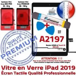 Outils Réparation Adhésif Vitre PACK Oléophobe iPad Precollé Démontage N Bouton Noire PREMIUM Verre KIT HOME 2019 Qualité Tactile A2197