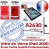 iPad 2020 A2430 Blanc Fixation Verre Ecran Réparation Adhésif Tablette Oléophobe HOME Nappe Monté Qualité Vitre Caméra Tactile