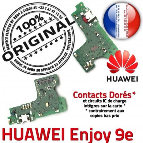 Huawei Enjoy 9e PORT Chargeur Microphone Téléphone RESEAU Qualité Prise OFFICIELLE Nappe Antenne ORIGINAL Charge MicroUSB