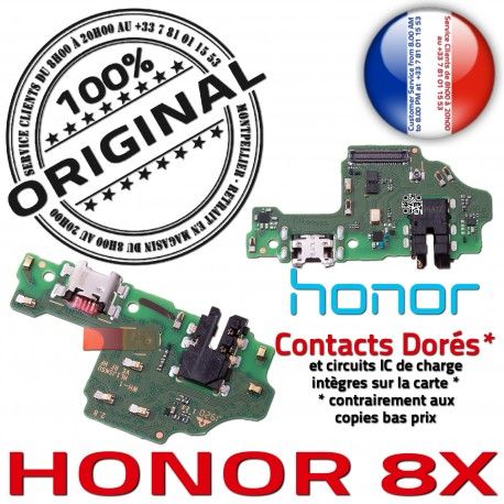 Honor 8X PORT Microphone ORIGINAL Chargeur Téléphone Câble RESEAU Antenne OFFICIELLE Qualité Nappe Charge JACK Prise Micro USB