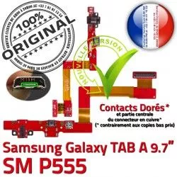 Galaxy Connecteur Doré Contacts SM SM-P555 A C USB OFFICIELLE ORIGINAL Chargeur Qualité Nappe Réparation Micro TAB P555 Charge de Samsung