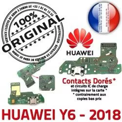 2018 Y6 OFFICIELLE Microphone Chargeur Qualité ORIGINAL USB Connecteur Nappe DOCK Antenne RESEAU Téléphone Charge Huawei Prise