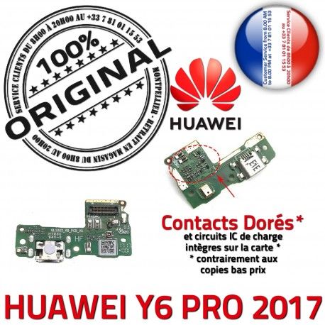 Huawei Y6 PRO 2017 JACK Branchement Microphone Qualité Câble Téléphone Micro USB Charge Chargeur ORIGINAL PORT Antenne de Nappe