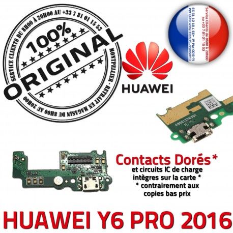 Huawei Y6 PRO 2016 Antenne Nappe PORT RESEAU Chargeur Qualité Charge Câble JACK Connecteur ORIGINAL Prise Microphone MicroUSB de