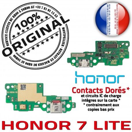 Honor 7 LITE JACK Téléphone Branchement Charge OFFICIELLE Câble USB C Micro de Antenne ORIGINAL PORT Microphone Nappe Chargeur