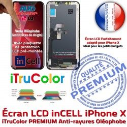 inCELL PREMIUM 3D Super X iTruColor Écran 5,8 iPhone Cristaux inch Apple SmartPhone Qualité LCD Touch Liquides Réparation HD Retina