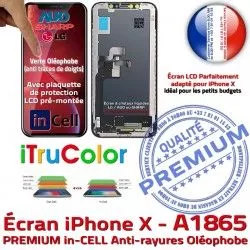 A1865 Apple Multi-Touch iPhone SmartPhone PREMIUM 3D Cristaux HDR Touch Verre Oléophobe in-CELL Liquides inCELL Écran Remplacement LCD