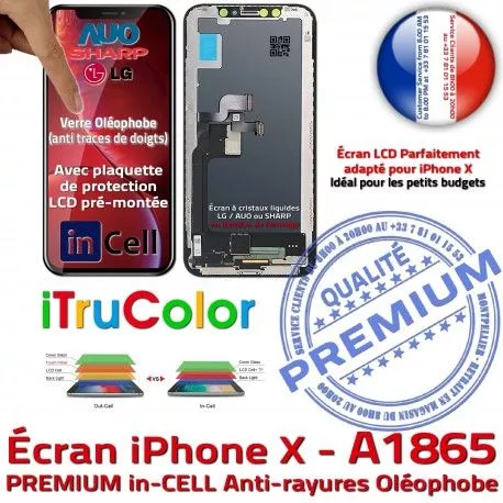 LCD iPhone A1865 Super Retina True Affichage SmartPhone 5,8 pouces Cristaux inCELL Vitre Écran X PREMIUM Apple Liquides Tone