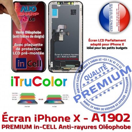Vitre Tactile iPhone A1902 X PREMIUM Cristaux Super SmartPhone Retina Liquides pouces 5,8 Affichage Apple HD 3D inCELL True Tone