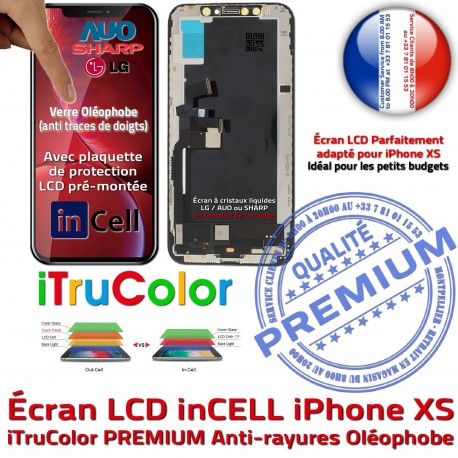 in-CELL iPhone XS LCD 5,8 3D In-CELL Retina Remplacement Oléophobe Super Écran in SmartPhone HDR Liquides Vitre PREMIUM Cristaux Touch