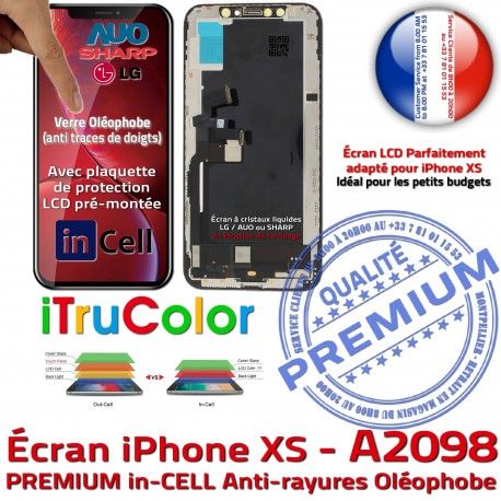 Vitre Tactile iPhone XS A2098 inCELL Affichage 5,8 pouces Retina True Tone SmartPhone HD Liquides Super Apple PREMIUM Cristaux