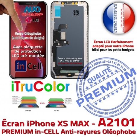 inCELL Apple iPhone A2101 Réparation HD Cristaux iTruColor Touch Liquides PREMIUM LCD inch Écran 6,5 SmartPhone Retina 3D Super