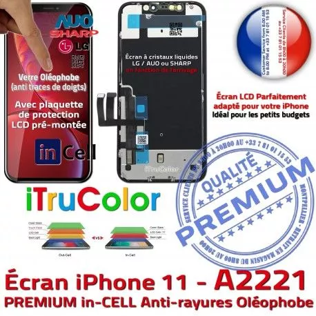 Ecran Apple inCELL iPhone A2221 Cristaux PREMIUM Liquides Touch Vitre Oléophobe Retina Super 3D Remplacement 6,1 in SmartPhone HDR InCELL LCD Écran