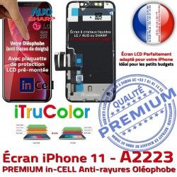 InCELL HDR Apple PREMIUM 3D Ecran Cristaux SmartPhone inCELL in Oléophobe LCD Vitre Retina Super Écran Remplacement iPhone Liquides A2223 Touch 6,1