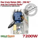 Commande Chauffage 30A Heures Jour-Nuit 7200W Rail Automatique Creuses Commutateur Programmateur Hebdomadaire DIN 7kW Électronique