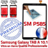 Samsung Galaxy TAB A SM-P585 N Ecran Noire Supérieure Vitre Résistante aux en SM Verre PREMIUM Qualité Chocs Tactile Noir 10.1 P585 TAB-A