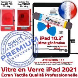 Verre Qualité Démontage PREMIUM N Tablette 2021 KIT A2604 Precollé Bouton Noire PACK Vitre A2602 Adhésif iPad A2605 Outil Tactile Nappe Réparation A2603 HOME