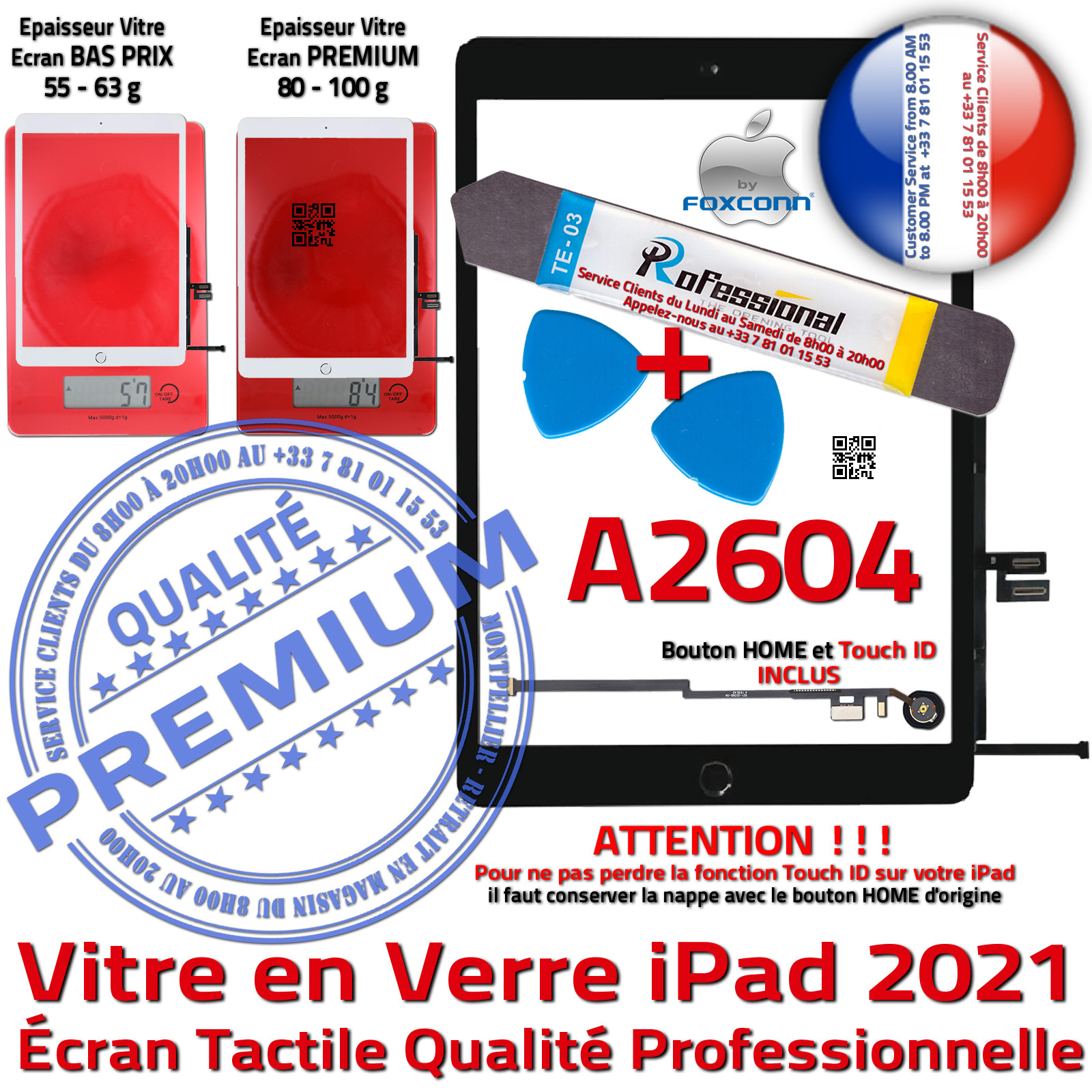 iPad 9 2021 10.2 Film Protecteur Yeux Lumière Bleue Verre ESR Trempé Ecran  Vitre