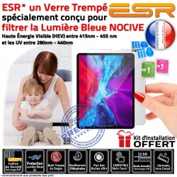 AIR Lumière Ecran A2588 Trempé Oléophobe Anti-Rayures Chocs UV Vitre Apple iPad ESR Verre H Bleue Multi-Touch Filtre Protection