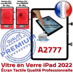 2022 Dorée Tactile Qualité Oléophobe Professionnelle Adhésif iPad Monté Nappe Verre Vitre A2777 Réparation Écran Noir Tablette